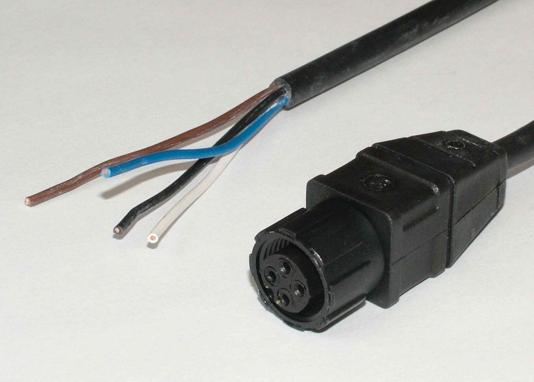 M12 mit angespritzter Leitung