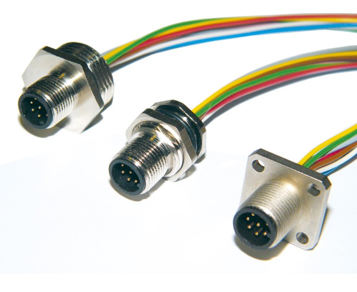 M12 Metallflanschstecker